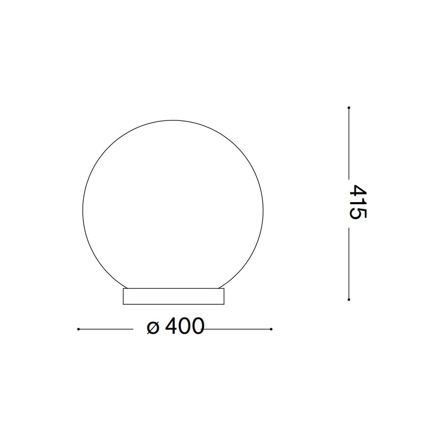 Ideal Lux - Pöytävalaisin CARTA 1xE27/25W/230V halkaisija 40 cm valkoinen