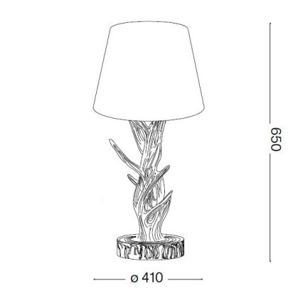 Ideal Lux - Pöytävalaisin CHALET 1xE27/60W/230V sarvet
