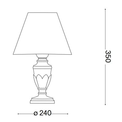 Ideal Lux - Pöytävalaisin FIRENZE 1xE14/40W/230V valkoinen/kulta