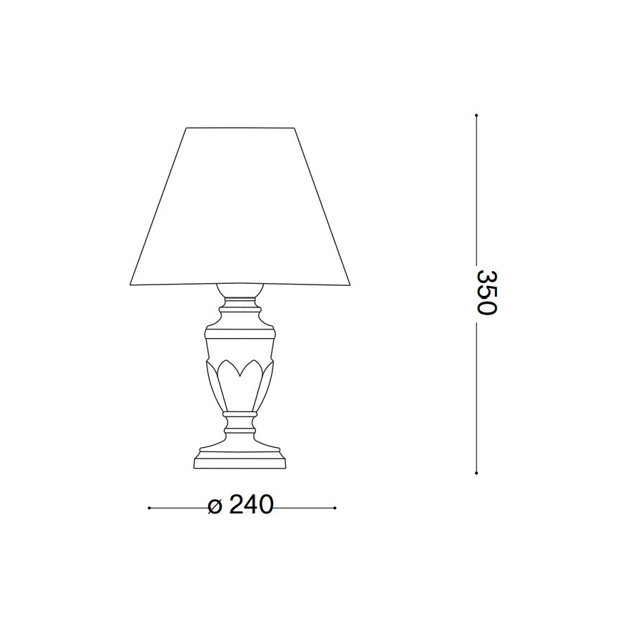 Ideal Lux - Pöytävalaisin FIRENZE 1xE14/40W/230V valkoinen/kulta