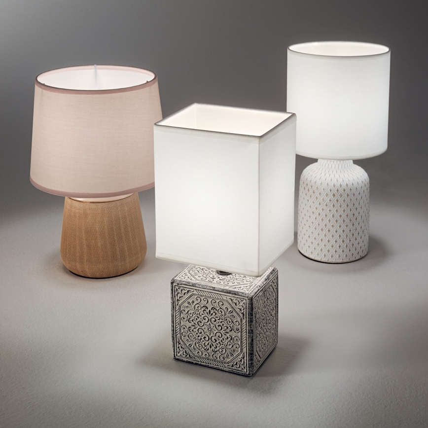 Ideal Lux - Pöytävalaisin KALI 1xE14/40W/230V keramiikka/kerma/beige