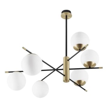 Ideal Lux - Riippukattokruunu GOURMET 6xE14/28W/230V halkaisija 100 cm kulta