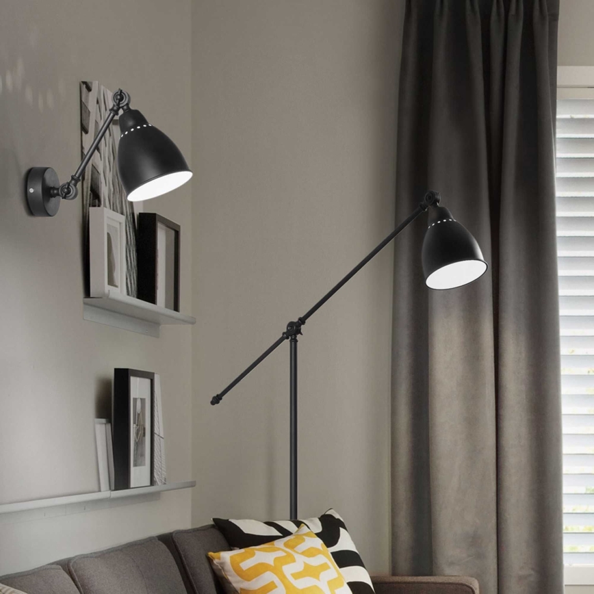 Ideal Lux - Seinävalaisin 1xE27/60W/230V musta