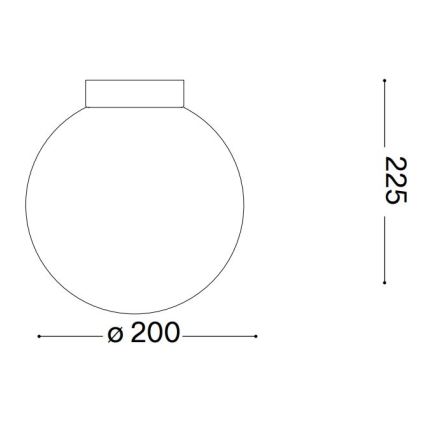 Ideal Lux - Seinävalaisin CARTA 1xE27/25W/230V halkaisija 20 cm valkoinen