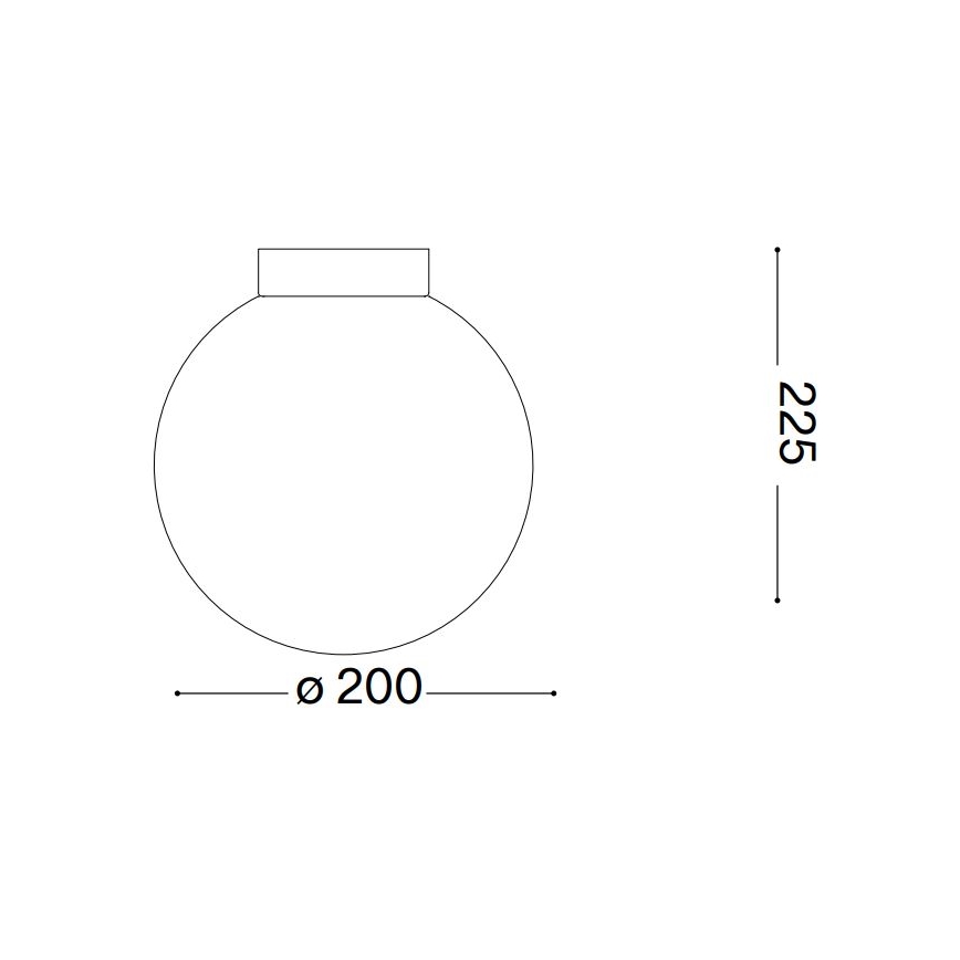 Ideal Lux - Seinävalaisin CARTA 1xE27/25W/230V halkaisija 20 cm valkoinen