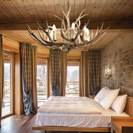 Ideal Lux - seinävalaisin CHALET 2xE14/40W/230V sarvet