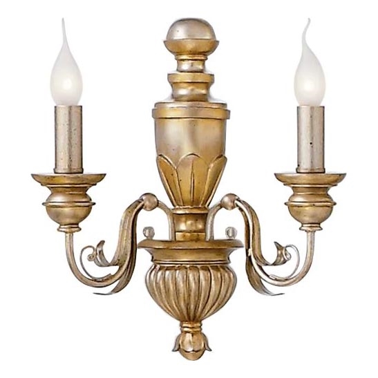 Ideal Lux - Seinävalaisin FIRENZE 2xE14/40W/230V kulta
