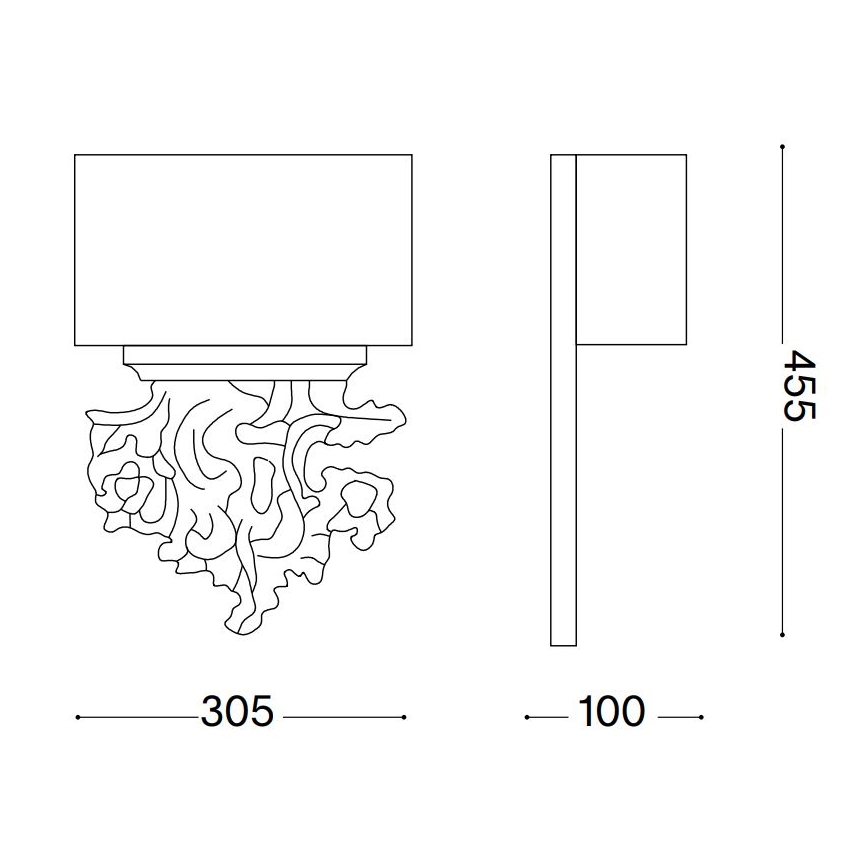 Ideal Lux - Seinävalaisin PETER 2xE14/40W/230V