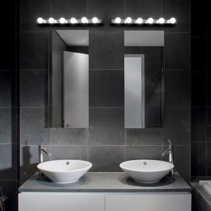 Ideal Lux - Seinävalaisin PRIVE 8xE14/40W/230V kiiltävä kromi