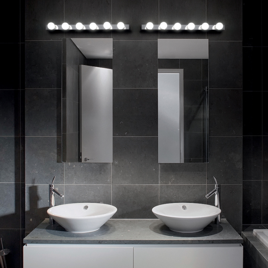 Ideal Lux - Seinävalaisin PRIVE 8xE14/40W/230V kiiltävä kromi
