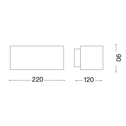 Ideal Lux - Ulkoseinävalaisin ANDROMEDA 1xE27/60W/230V IP55 harmaa