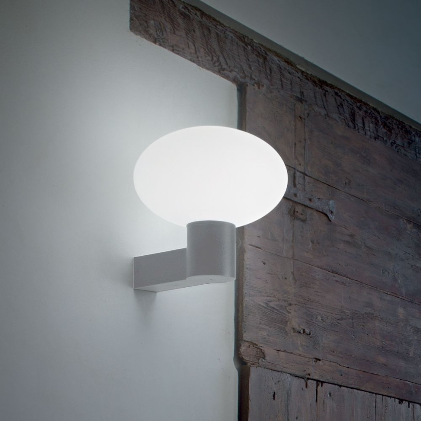 Ideal Lux - Ulkoseinävalaisin CLIO 1xE27/42W/230V IP44 harmaa