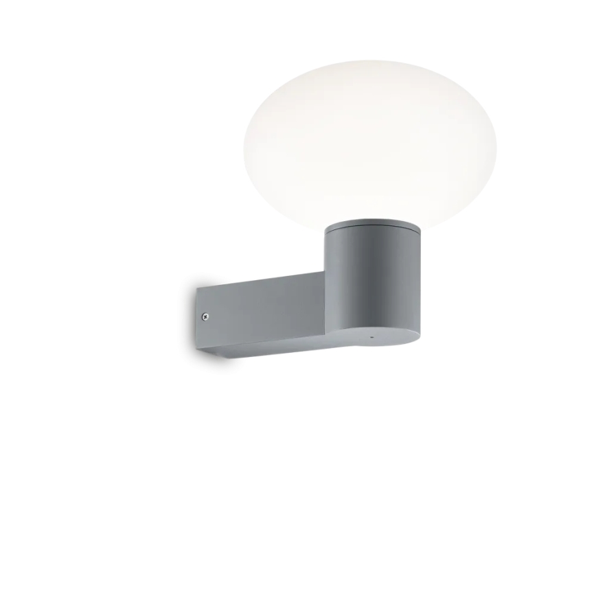 Ideal Lux - Ulkoseinävalaisin CLIO 1xE27/42W/230V IP44 harmaa