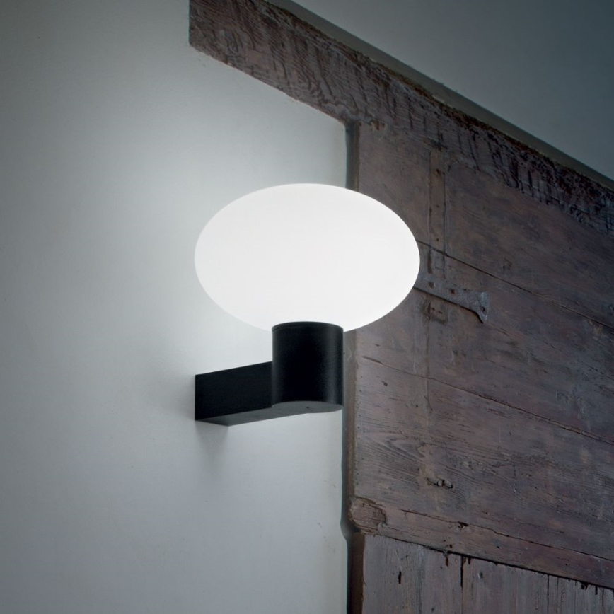 Ideal Lux - Ulkoseinävalaisin CLIO 1xE27/42W/230V IP44 musta