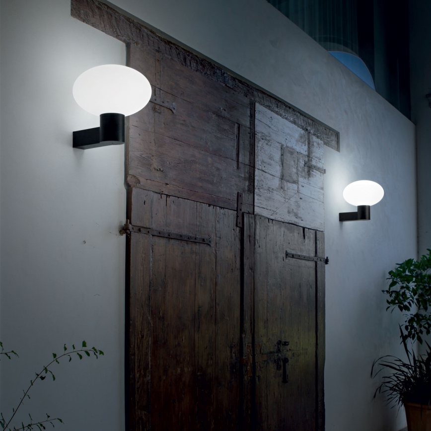 Ideal Lux - Ulkoseinävalaisin CLIO 1xE27/42W/230V IP44 musta