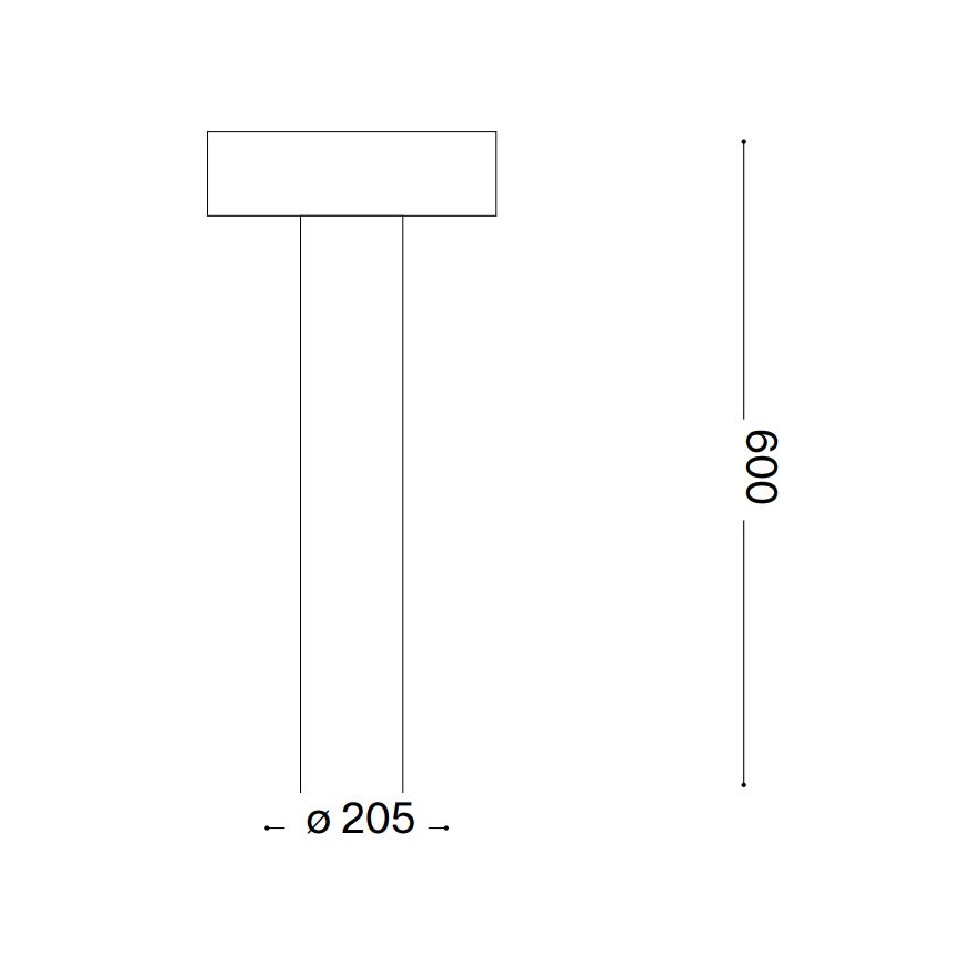 Ideal Lux - Ulkovalaisin 4xG9/15W/230V 60 cm IP44 antrasiitti