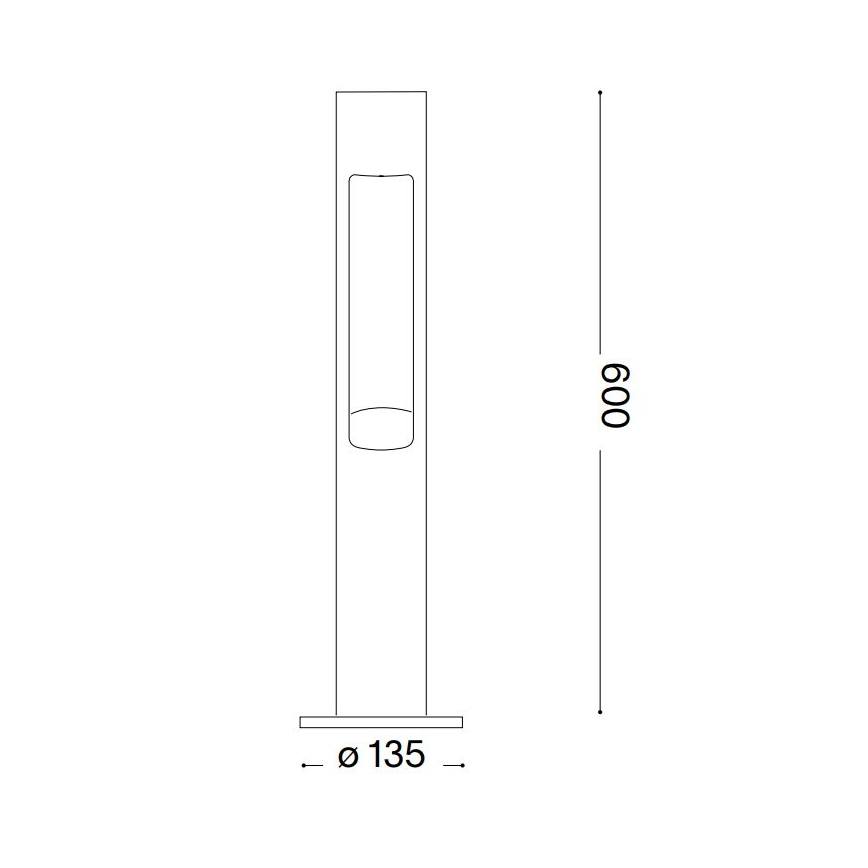 Ideal Lux - Ulkovalaisin ACQUA 1xG9/15W/230V 60 cm IP44 ruskea