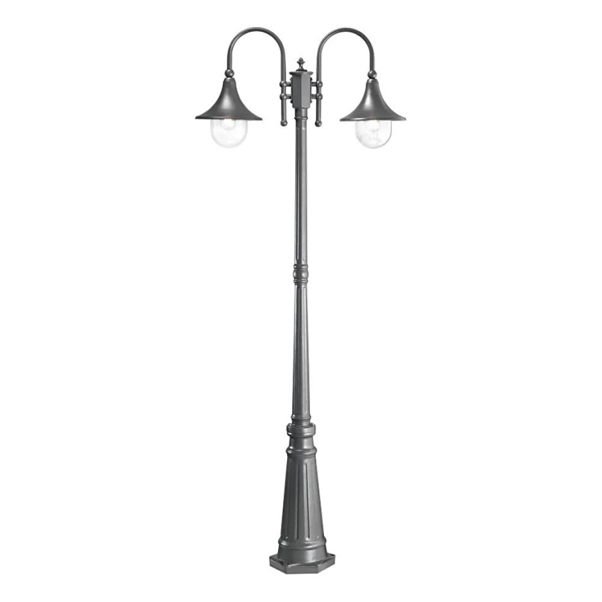 Ideal Lux - Ulkovalaisin CIMA 2xE27/52W/230V 216 cm IP43 antrasiitti