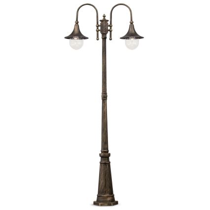 Ideal Lux - Ulkovalaisin CIMA 2xE27/52W/230V 216 cm IP43 patina