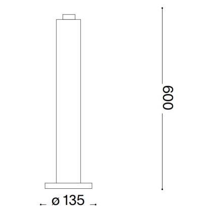 Ideal Lux - Ulkovalaisin CLIO 1xE27/42W/230V 60 cm IP44 antrasiitti