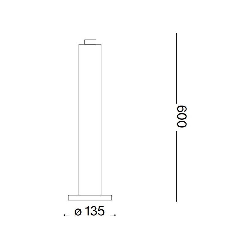 Ideal Lux - Ulkovalaisin CLIO 1xE27/42W/230V 60 cm IP44 musta