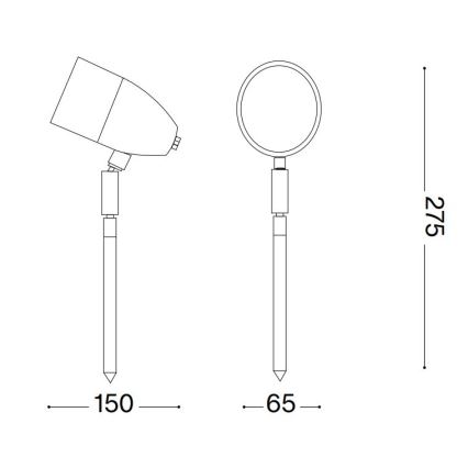 Ideal Lux - Ulkovalaisin INSIDE 1xG9/15W/230V 27,5 cm IP54 musta