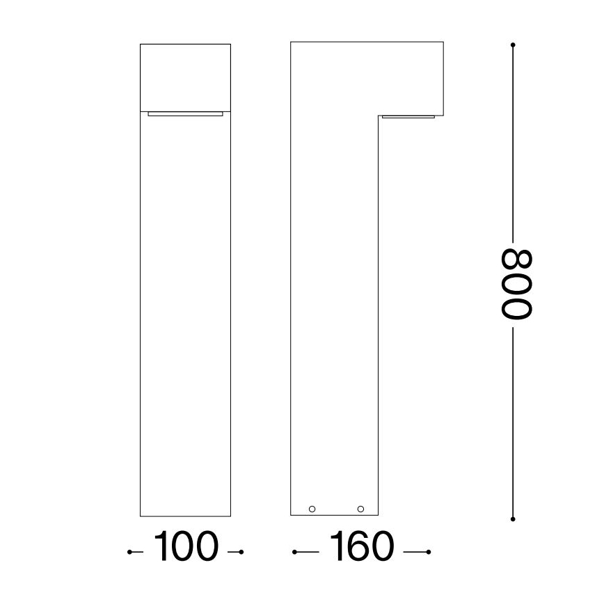 Ideal Lux - Ulkovalaisin SIRIO 2xG9/15W/230V IP44 antrasiitti