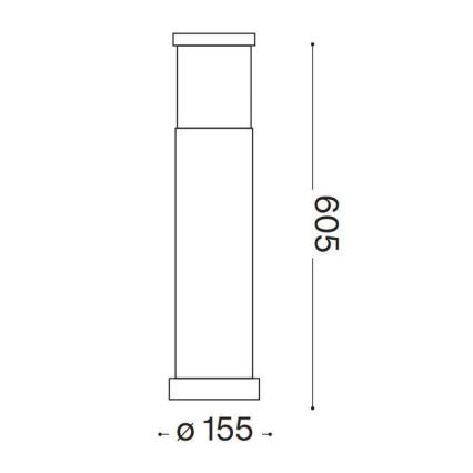 Ideal Lux - Ulkovalaisin TRONCO 1xE27/42W/230V 60,5 cm IP65 ruskea