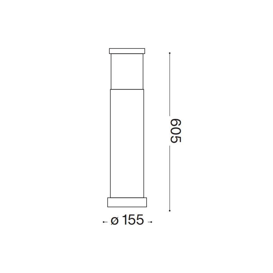 Ideal Lux - Ulkovalaisin TRONCO 1xE27/42W/230V 60,5 cm IP65 ruskea