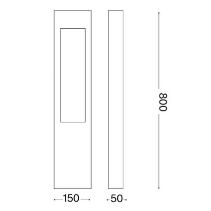 Ideal Lux - Ulkovalaisin VEGA 1xG9/15W/230V 80 cm IP44 ruskea