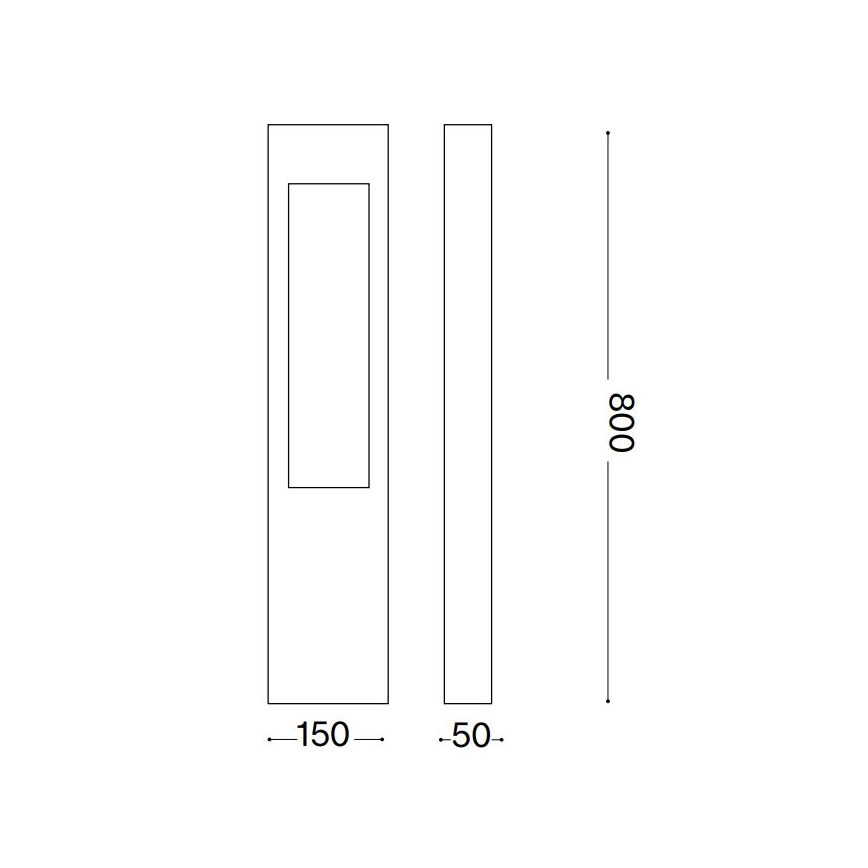 Ideal Lux - Ulkovalaisin VEGA 1xG9/15W/230V 80 cm IP44 ruskea