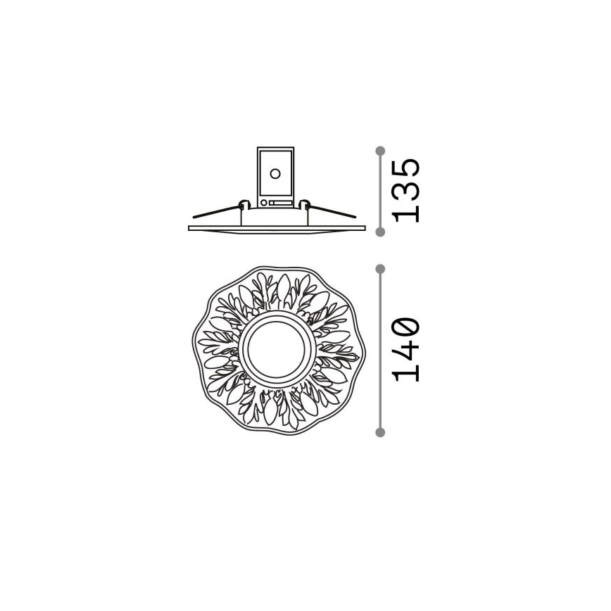 Ideal Lux - Upotettava valo 1xGU10/50W/230V kulta
