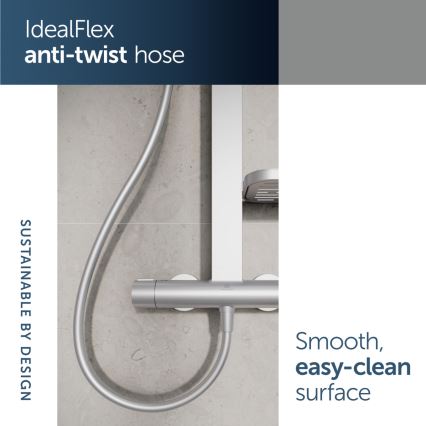 Ideal Standard BD583SI - CERATHERM ALU+ termostaattinen suihkusarja, hopea