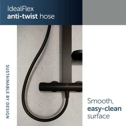 Ideal Standard BD583XG - Suihkusetti CERATHERM ALU+ -sekoittajalla, mattamusta