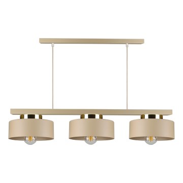 IGNIA-riippuvalaisin köydellä, 3xE27/60W/230V, taupe