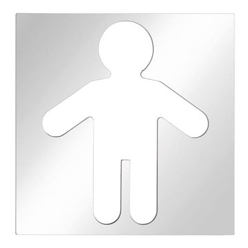 Ikoni Miehet 12x12 cm ruostumaton teräs/hopea