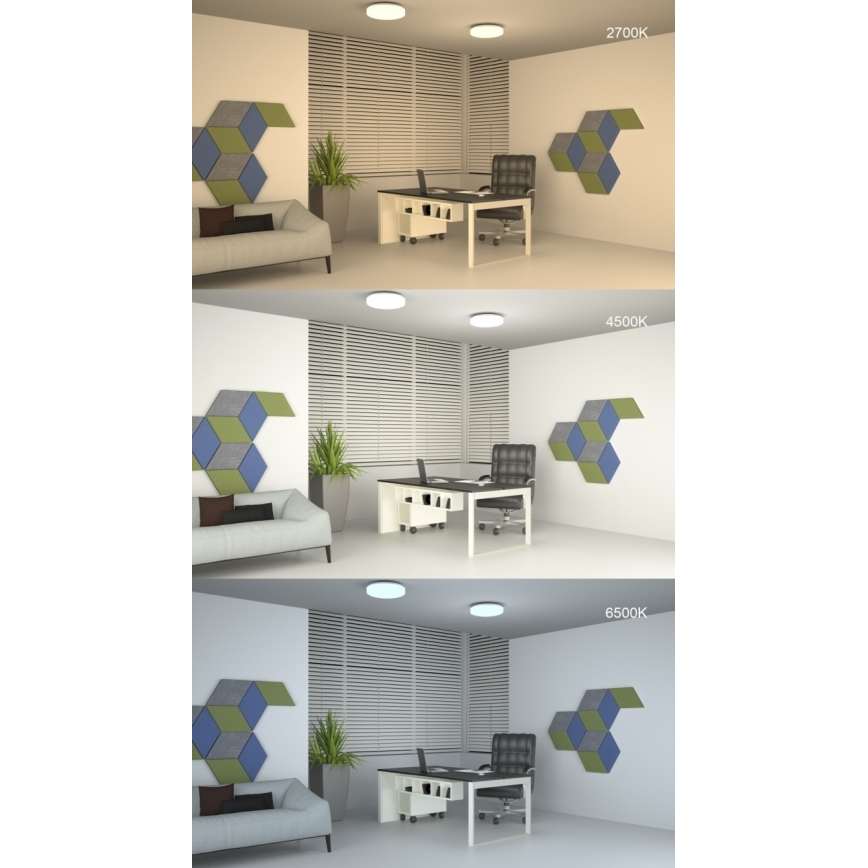 Himmennettävä LED-kattovalaisin kaukosäätimellä LED/42W/230V 40 cm