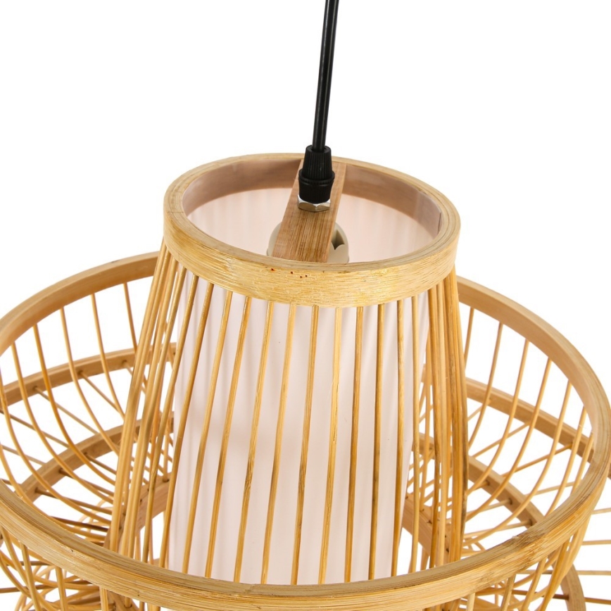 Kattokruunu johdossa PINCHOS 1xE27/40W/230V halkaisija 45 cm bambu