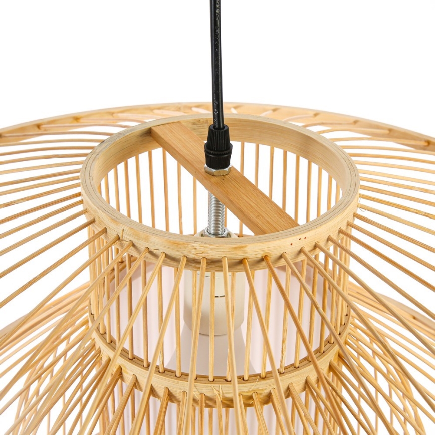 Kattokruunu johdossa PINCHOS 1xE27/40W/230V halkaisija 50 cm bambu