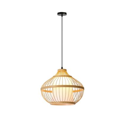 Kattokruunu johdossa PINCHOS 1xE27/40W/230V halkaisija 40 cm bambu