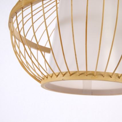 Kattokruunu johdossa PINCHOS 1xE27/40W/230V halkaisija 40 cm bambu