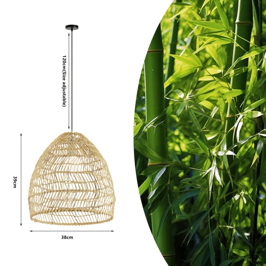 BOHO DELICADO -riippuvalaisin johdolla, 1x E27/40W/230V, halkaisija 38 cm