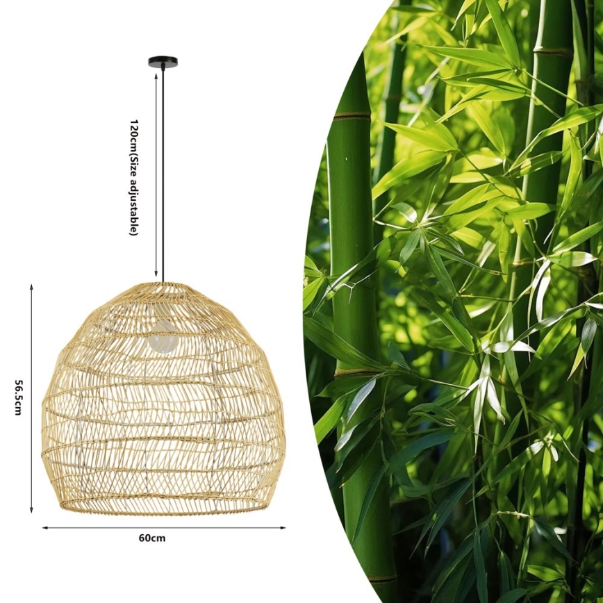 Vaijerilla roikkuva riippuvalaisin BOHO DELICADO 1xE27/40W/230V, halkaisija 60 cm