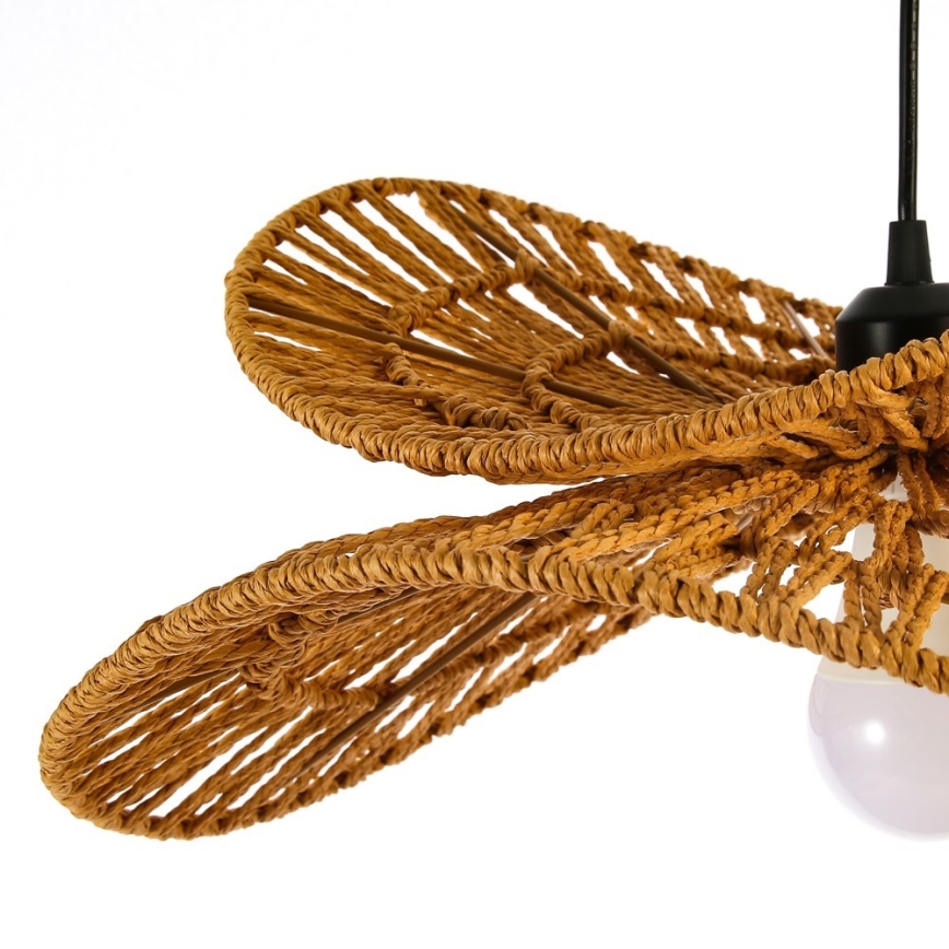 Kattokruunu johdossa MARIPOSA 1xE27/40W/230V halkaisija 80 cm juutti
