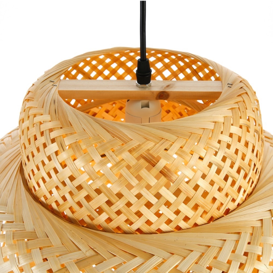 Kattokruunu johdossa HILO 1xE27/40W/230V halkaisija 47 cm bambu