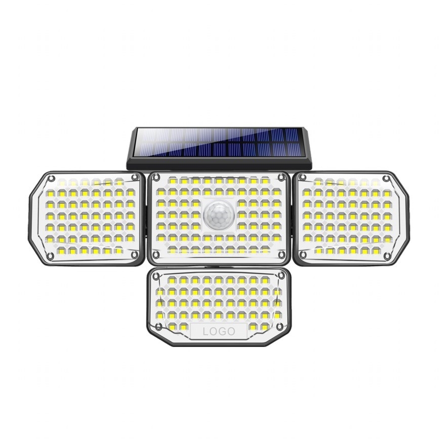 LED aurinkokenno seinävalaisin anturilla LED/5W/5,5V IP65