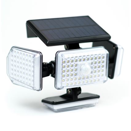 LED aurinkokenno seinävalaisin anturilla LED/5W/5,5V IP65