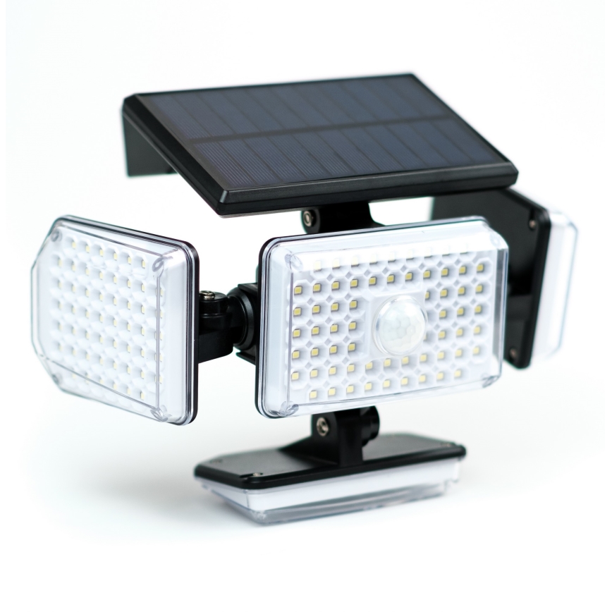 LED aurinkokenno seinävalaisin anturilla LED/5W/5,5V IP65