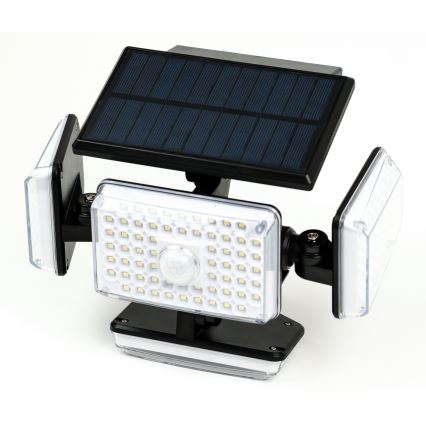 LED aurinkokenno seinävalaisin anturilla LED/5W/5,5V IP65