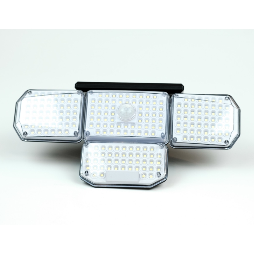 LED aurinkokenno seinävalaisin anturilla LED/5W/5,5V IP65